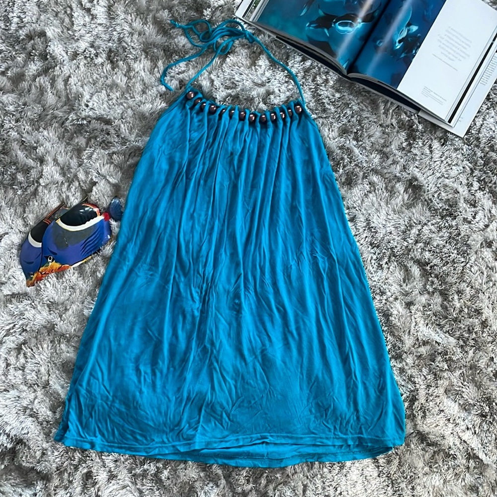 Turquoise blue beach dress